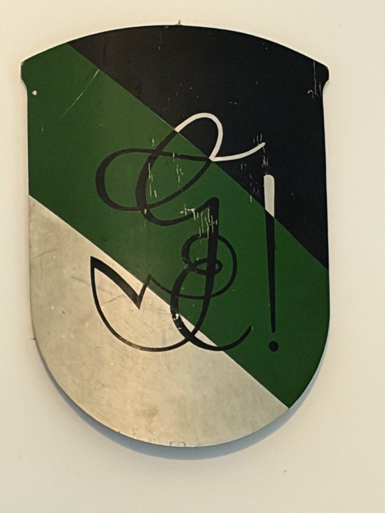 Schild der montanistischen Hochschüler Grube zu Przibram